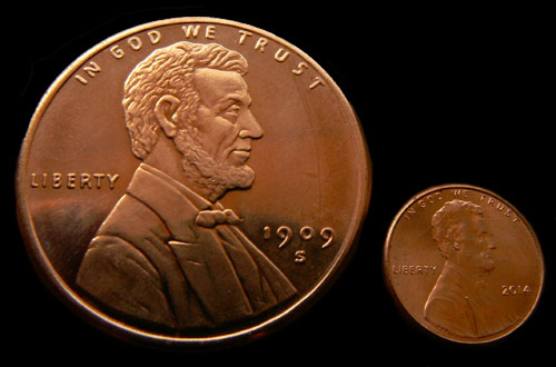 Copper Metal, giant penny coin